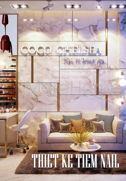 Thiết kế nội thất tiệm nails Coco Chelsea - London
